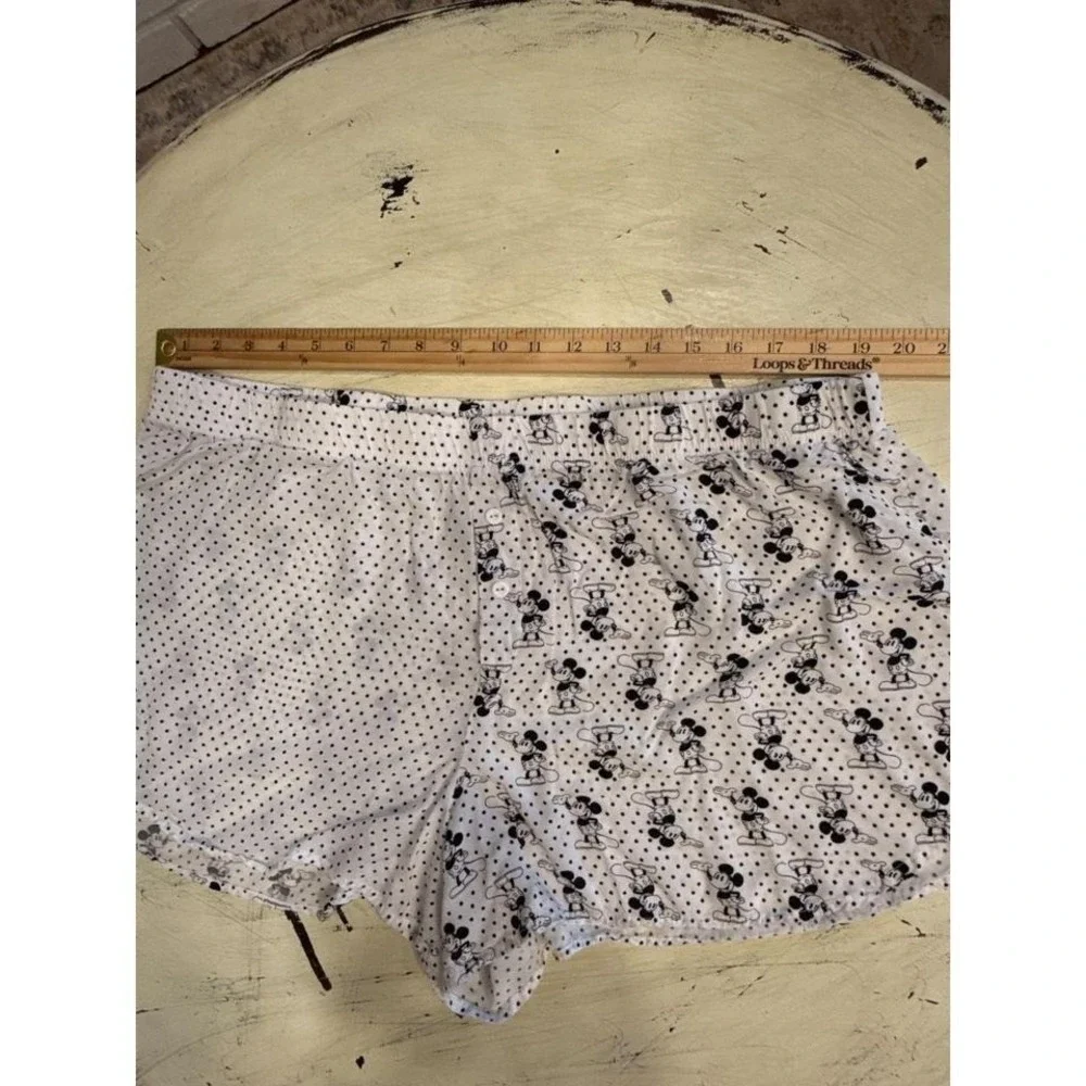 Disney Mickey Mouse Polka Dot Sleep Shorts Women 2X Pajama Loungewear - Picture 2 of 6